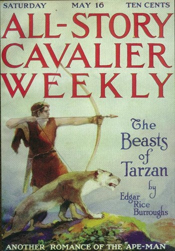 All-Story Cavalier Weekly Movie Poster featuring classic pulp fiction art.