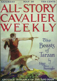 All-Story Cavalier Weekly Movie Poster featuring classic pulp fiction art.