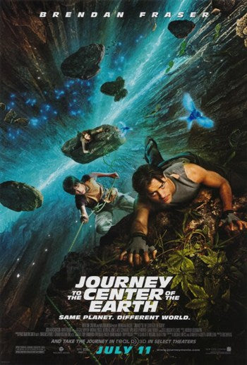 Journey to the Center of the Earth Movie Poster Print, adventure film art.