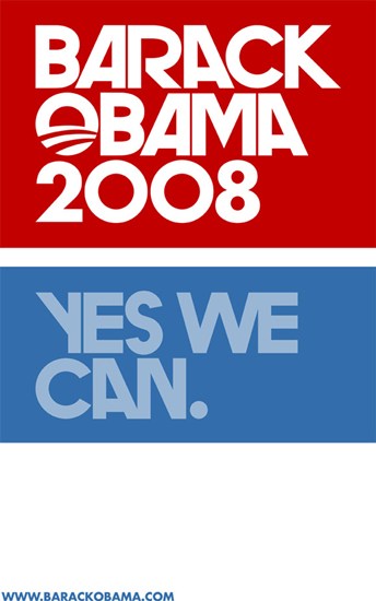 Barack Obama Yes We Can Logo Campaign Poster