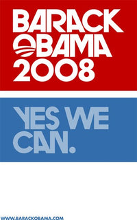 Barack Obama Yes We Can Logo Campaign Poster