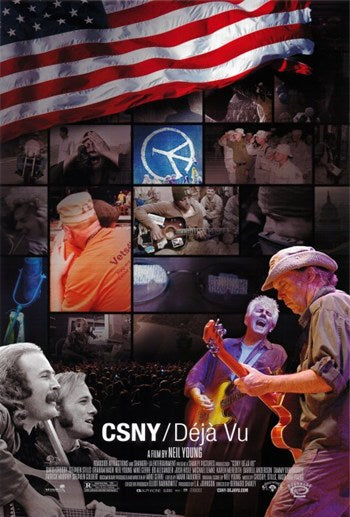 CSNY Deja Vu Movie Poster Print showcasing Crosby, Stills, Nash & Young.