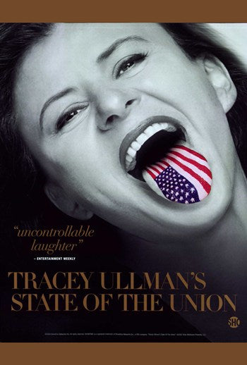 Tracy Ullman's State of The Union Movie Poster featuring vibrant colors and comedy theme.