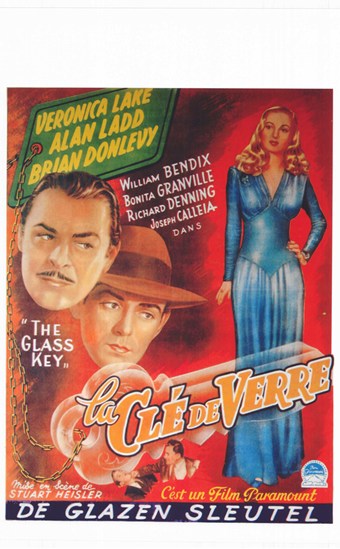 Glass Key Movie Poster featuring classic film noir art