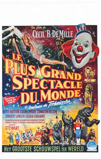 The Greatest Show on Earth movie poster print featuring classic circus imagery.