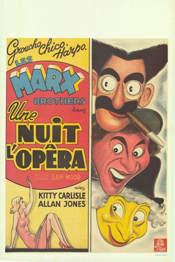 A Night At The Opera Movie Poster Print showcasing classic cinema art.