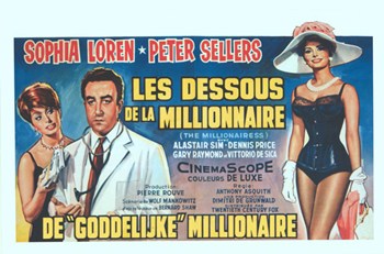 The Millionairess movie poster print, vibrant and eye-catching design.