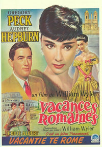 Roman Holiday Movie Poster Print showcasing classic cinema