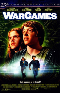 War Games Movie Poster Print showcasing a digital warfare theme.