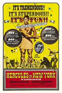 Hercules in New York Movie Poster Print featuring the legendary hero.