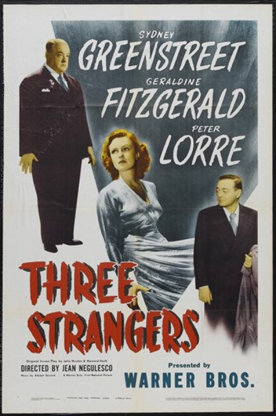 Three Strangers Movie Poster Print featuring captivating artwork