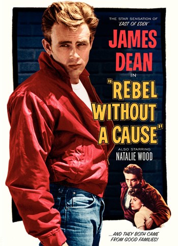 Rebel Without a Cause Movie Poster Print showcasing classic film imagery.