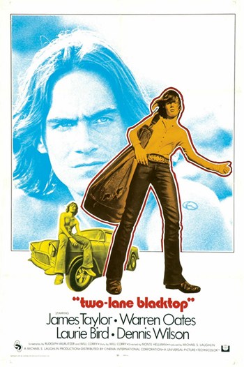 Two Lane Blacktop Movie Poster featuring classic film art.