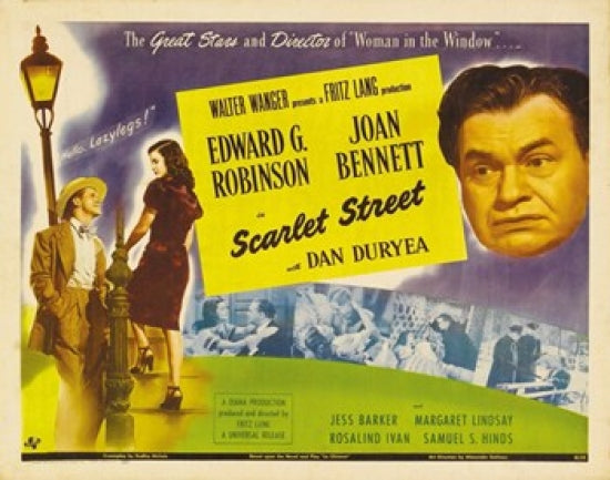 Scarlet Street Movie Poster Print 11x17 classic film art
