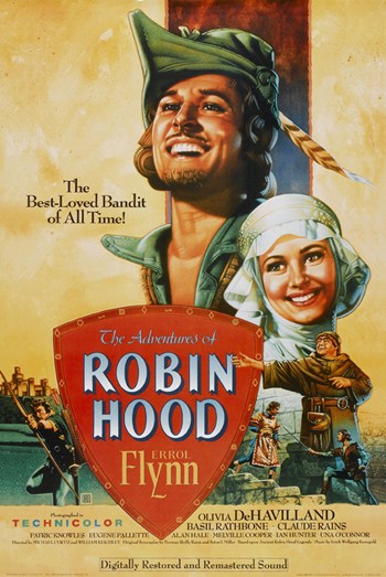 The Adventures of Robin Hood Movie Poster Print showcasing captivating artwork.