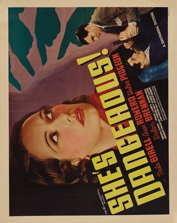 She's Dangerous Movie Poster Print showcasing film drama and intrigue.