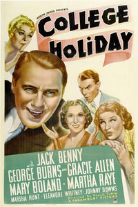 College Holiday Movie Poster - festive decor for holiday celebrations.