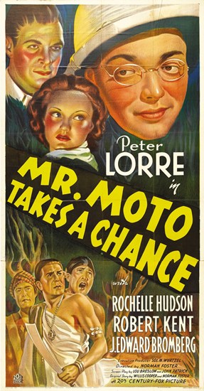 Mr. Moto Takes a Chance Movie Poster Print featuring classic cinema design.