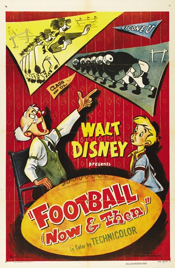 Football Now and Then Movie Poster Print showcasing the evolution of football.