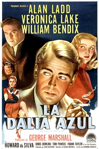 The Blue Dahlia Movie Poster Print showcasing classic film noir imagery.