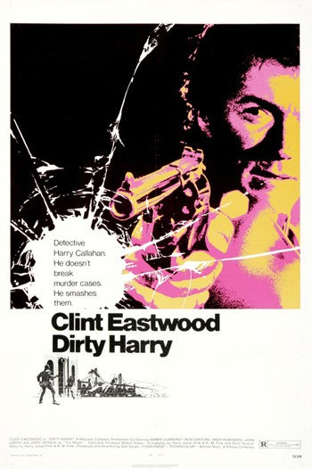 Dirty Harry Movie Poster featuring Clint Eastwood