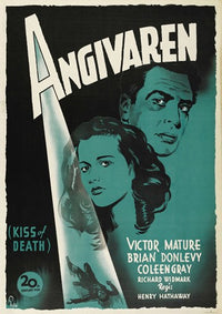 The Kiss of Death Movie Poster Print showcasing classic film art.