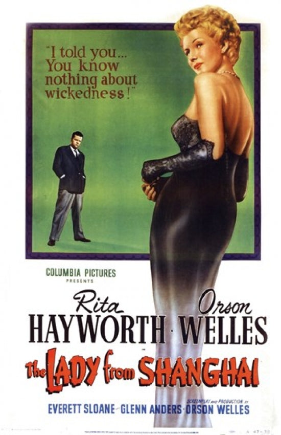 The Lady From Shanghai Movie Poster Print featuring classic cinema imagery.