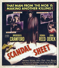 Scandal Sheet Movie Poster Print showcasing classic film noir aesthetics.