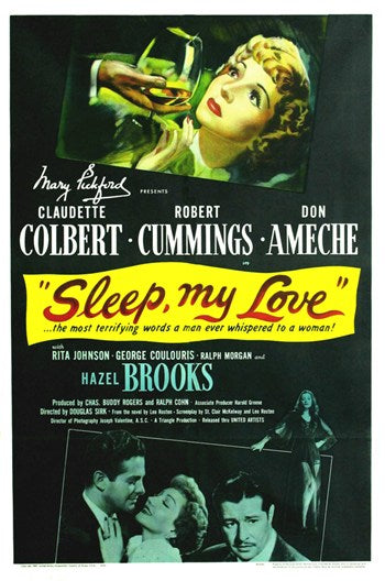 Sleep My Love Movie Poster showcasing classic horror film art.