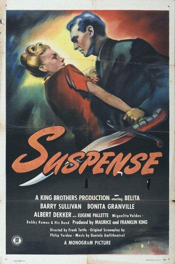 Suspense Movie Poster featuring thrilling cinematic artwork.