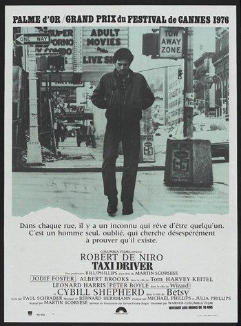 Taxi Driver Movie Poster Print showcasing the iconic film.