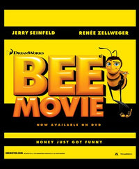 Bee Movie Poster Print featuring vibrant colors and fun design.