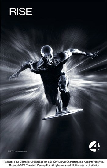 Fantastic Four: Rise of the Silver Surfer Movie Poster featuring vibrant superhero imagery.