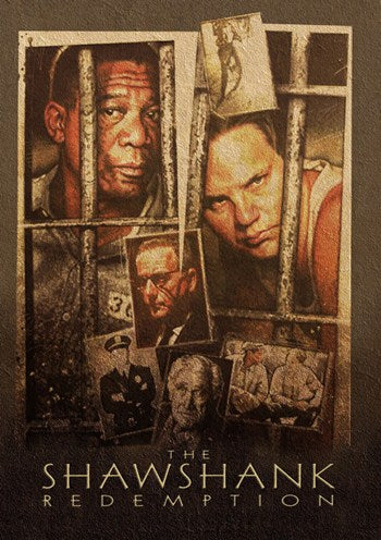 The Shawshank Redemption Movie Poster Print showcasing iconic film imagery.