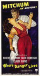 Where Danger Lives Movie Poster Print showcasing suspenseful cinematic art.