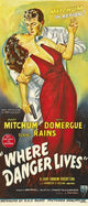 Where Danger Lives Movie Poster Print showcasing classic cinematic artwork.