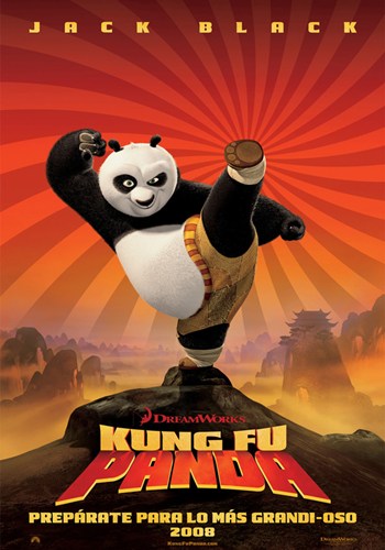 Kung Fu Panda Movie Poster Print featuring Po and vibrant colors.