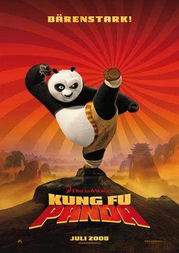 Kung Fu Panda Movie Poster Print featuring vibrant characters