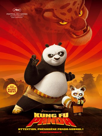 Kung Fu Panda Movie Poster Art Print featuring vibrant colors and characters.