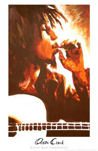 Rasta Man Vibrations Movie Poster Print showcasing vibrant colors and dynamic design.