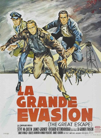 The Great Escape Movie Poster featuring iconic imagery from the classic film.
