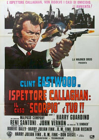 Dirty Harry Movie Poster featuring Clint Eastwood as Harry Callahan.