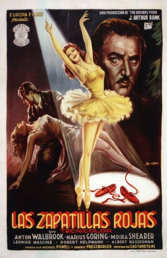 The Red Shoes Movie Poster Print showcasing vibrant colors and iconic imagery.