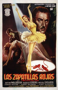 The Red Shoes Movie Poster Print showcasing vibrant colors and iconic imagery.
