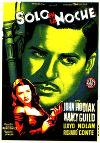 Somewhere in the Night Movie Poster Print showcasing classic film noir aesthetics.