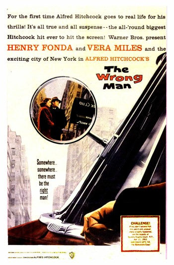 The Wrong Man Movie Poster Print showcasing classic film art.