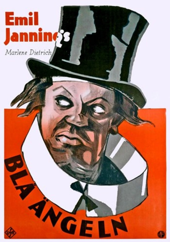 Blue Angel Movie Poster Print showcasing classic cinema art.