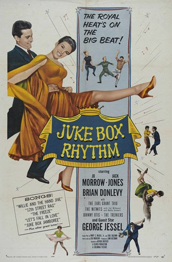 Juke Box Rhythm Movie Poster Print featuring vibrant colors and classic film design.