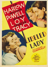 Libeled Lady movie poster print showcasing classic film art.