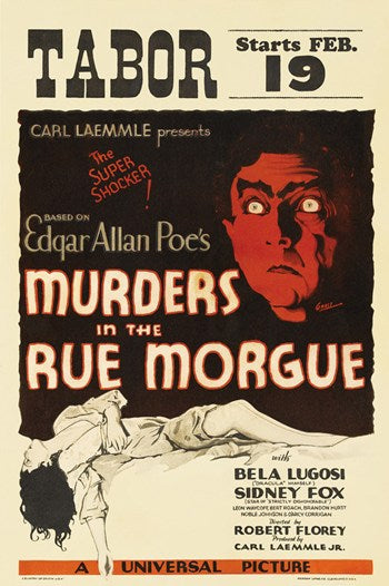 Murders in the Rue Morgue Movie Poster Print showcasing mystery and suspense.